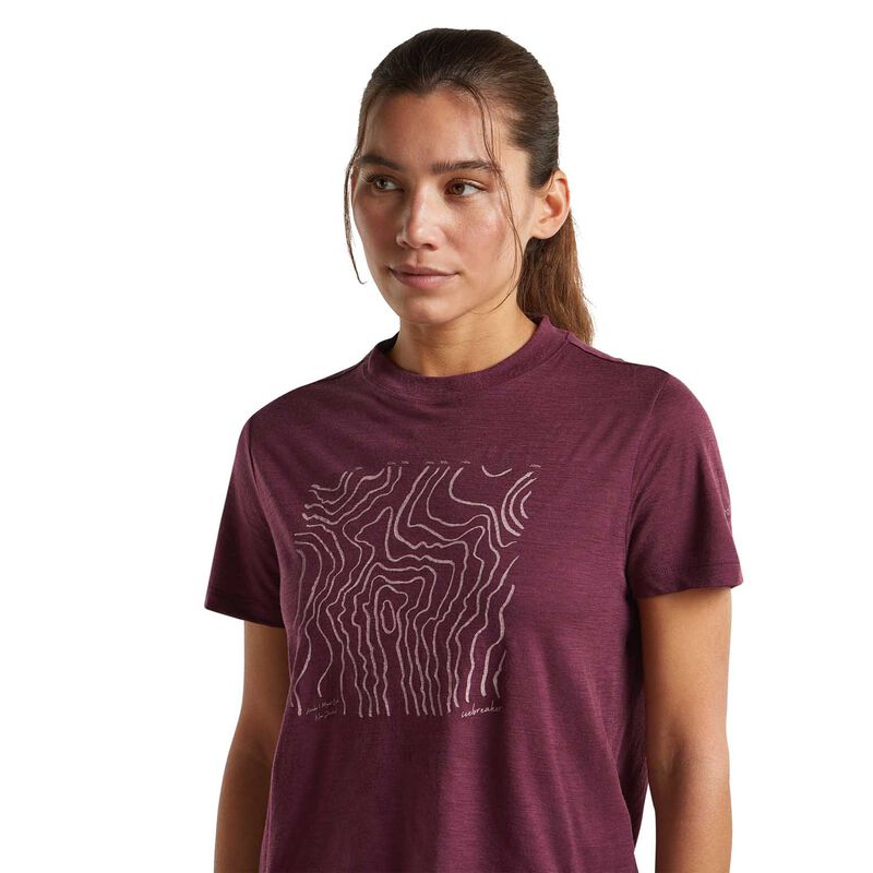 Icebreaker W Merino 150 Tech Lite SS Crop Tee Great Heights image number 6